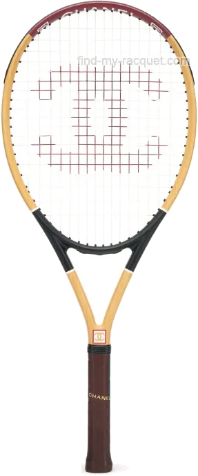 Wilson × Chanel Brown and Red Oak Wood Tennis Racquet - 2017